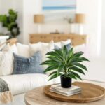Oairse Artificial Plants Indoor with Pot, 18.1" Fake Potted Plants Medium Artifi... - Image 6