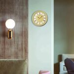 SEIKO QXA835GRH Wide Band Non Ticking Wall Clock, Gold, 14.5 Inch - Image 4