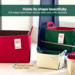 Collapsible Felt DEEPGREENRED Storage Bin Medium 11"x7.1"x7.1" – Foldable Basket... - Image 6