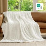 Bedsure White Cozy Throw Blanket for Couch - GentleSoft Fluffy Waffle Blanket fo... - Image 5