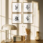 ArtbyHannah Gold Framed Kitchen Wall Art, 10x10 Inch Botanical Prints, Easy No-T... - Image 7