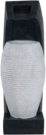 Elegant Vase-Style Water Fountain with LED Light and Submersible Pump for Indoor... - Image 3