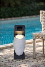 Elegant Vase-Style Water Fountain with LED Light and Submersible Pump for Indoor... - Image 6