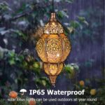 Hanging Solar Lantern Outdoor Decor, Moroccan Solar Lights for Outside Garden De... - Image 5