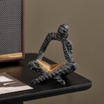 Black Decor Reading Statues for Home Decor Modern Abstract Thinker Sculptures Bo... - Image 7