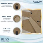 Icona Bay - 8x10 Gold Picture Frame with Removable Mat for 5x7 Photo - Modern St... - Image 4