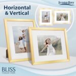 Icona Bay - 8x10 Gold Picture Frame with Removable Mat for 5x7 Photo - Modern St... - Image 8