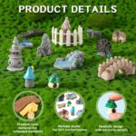 22 Pcs Mini Fairy Garden Accessories - Multicolor Resin, Plastic, Stone - Miniat... - Image 4