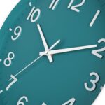 HZDHCLH Teal Wall Clocks Battery Operated,12 inch Silent Non Ticking Modern Wall... - Image 6