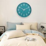 HZDHCLH Teal Wall Clocks Battery Operated,12 inch Silent Non Ticking Modern Wall... - Image 7