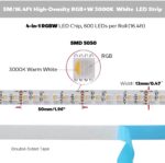 24 Volt Brightest RGBW High CRI LED Strip Light RGB+Warm White, 5m/16.4ft Dense ... - Image 3