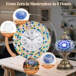 DIY Turkish Mosaic Lamp Kit, Stained Glass Table Lamp Making Kit- Easy and Fun, ... - Image 5