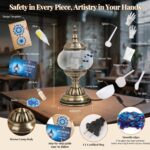 DIY Turkish Mosaic Lamp Kit, Stained Glass Table Lamp Making Kit- Easy and Fun, ... - Image 7