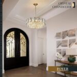 23.6" Modern Crystal Chandelier with Grey Crystal Gold 3-Tier Luxury Pendant Lig... - Image 7