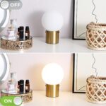 Gold Table Lamp for Nightstand with Frosted Glass Globe Lamp Shade, Mid Century ... - Image 5