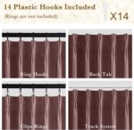 RYB HOME Pink Velvet Curtains 84 inches Long, Pinch Pleated Drapes with Hooks, T... - Image 5
