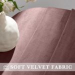 RYB HOME Pink Velvet Curtains 84 inches Long, Pinch Pleated Drapes with Hooks, T... - Image 6