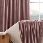 RYB HOME Pink Velvet Curtains 84 inches Long, Pinch Pleated Drapes with Hooks, T... - Image 8