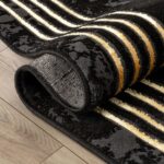 Well Woven Lezlee Abstract Modern 3'11" x 5'3" Area Rug Black Gold Marble Border... - Image 5