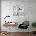 Butterfly Canvas Art Wall Decor: Inspirational Quotes Love Dream Believe Faith W... - Image 3
