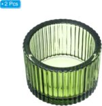 PATIKIL 2 Pcs Tealight Candle Holder, Tea Lights Candle Holder Glass Votive Cand... - Image 4
