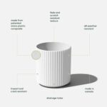 Veradek Demi Series Round Planter for Porch, Patio, Backyard | Durable Plastic-C... - Image 3
