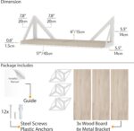 Wallniture Minori Floating Shelves for Wall Storage, Floating Bookshelf Set of 3... - Image 4