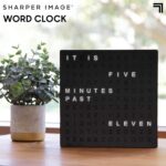 Sharper Image LED Word Digital Clock, 7.75", Black Finish, Light-Up Desk & Wall ... - Image 3