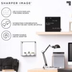 Sharper Image LED Word Digital Clock, 7.75", Black Finish, Light-Up Desk & Wall ... - Image 4