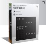 Sharper Image LED Word Digital Clock, 7.75", Black Finish, Light-Up Desk & Wall ... - Image 7