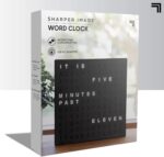 Sharper Image LED Word Digital Clock, 7.75", Black Finish, Light-Up Desk & Wall ... - Image 8