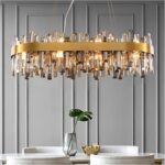 Chaner LED Crystal Chaner Brass d den Creative Light Luxury Living Room lamp Pos... - Image 5