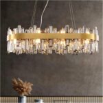 Chaner LED Crystal Chaner Brass d den Creative Light Luxury Living Room lamp Pos... - Image 7