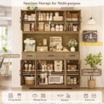 HOSTACK 71" Tall Pantry Cabinet with Charging Station, 55" Wide Kitchen Pantry S... - Image 6