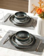 Sweejar Dinnerware Sets Service for 4, 12 pcs Porcelain Plates and Bowls for Kit... - Image 4