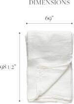 Costa Nova 69" x 98.5" Natural Fiber Tablecloth, Maria Collection - Chalk White ... - Image 4