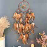 Premium Crystal Turquoise Tree of Life Five Rings Dreamcatcher Hanging Decoratio... - Image 3