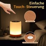 OORUN Touch Bedside Table Lamp,13 RGB Colors & 5 Brightness, USB Rechargeable De... - Image 3