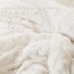Andency Fluffy Sherpa Queen Comforter Set, Super Soft White Fleece Warm Bedding ... - Image 7