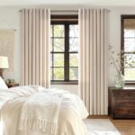 Oatmeal Linen Curtains 96 Inch Length 2 Panels Set Light Filtering Semi Sheer Gr... - Image 8