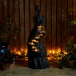 Glitzhome 39.75" H Modern Abstract Women Sculpture Outdoor Water Fountain, 5 Tie... - Image 6