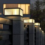 Outdoor Post Light 10X10 in, Column Light,Wired Lantern Column Lamp 110-240V(12-... - Image 5