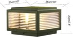 Outdoor Post Light 10X10 in, Column Light,Wired Lantern Column Lamp 110-240V(12-... - Image 7