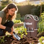 10-Piece Garden Tool Set, Brown Gardening Hand Tools Kit with Ergonomic Non-Slip... - Image 8
