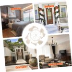 Elegant Bohemian Leaf Wall Pendant Hanging Ornament Beige Indoor Backdrop Decor ... - Image 3