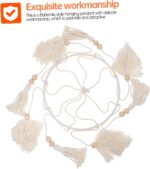 Elegant Bohemian Leaf Wall Pendant Hanging Ornament Beige Indoor Backdrop Decor ... - Image 4