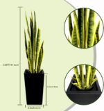 G&A love SK 3.8FT Artificial Snake Plant with Tall Planter, 24 PVC Lifelike Leav... - Image 3