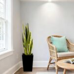 G&A love SK 3.8FT Artificial Snake Plant with Tall Planter, 24 PVC Lifelike Leav... - Image 6