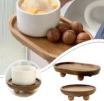 Wood Display Stand Round/Oval, 5/8 Inch Nature Wooden Pedestal for Home Decor & ... - Image 3