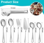 Serving Utensils, 15 Pcs Stainless Steel Large Flatware Serving Tools Kit, Inclu... - Image 5